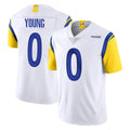 Kiarac LA.Rams #0 Byron Young Player White Limited Vapor Untouchable Home Game Stitched Jerseys