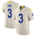 Kiarac LA.Rams #3 Kam Curl Player Bone Limited Vapor Home Game Stitched Jerseys
