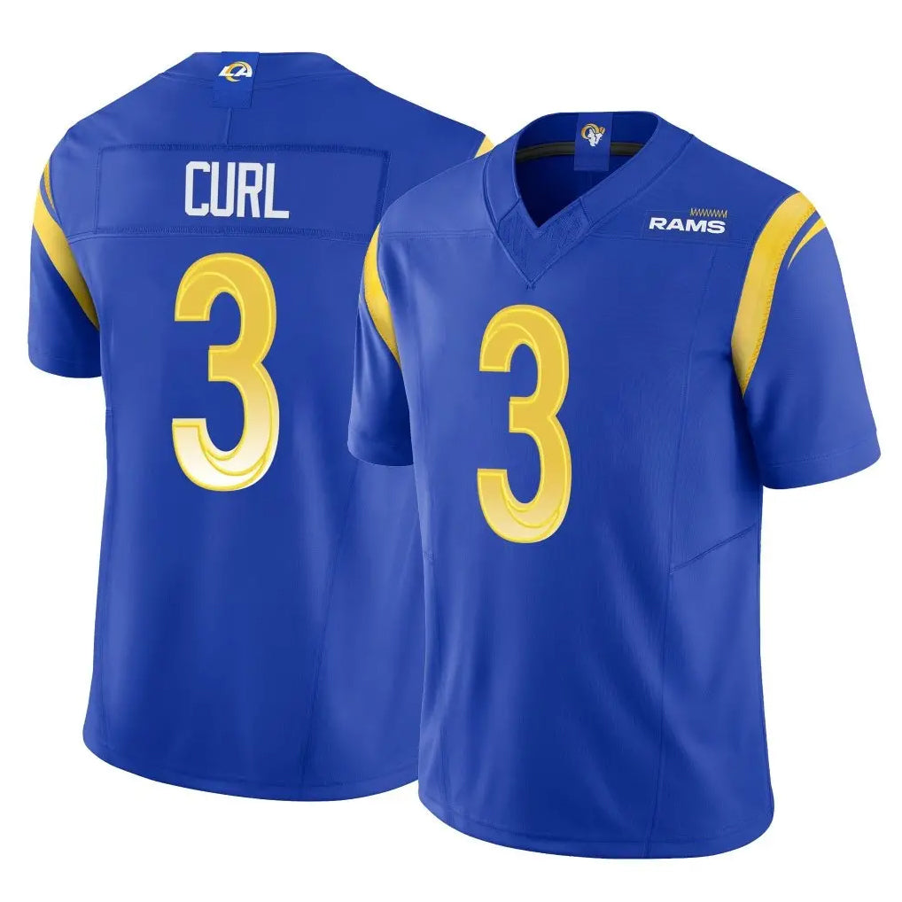 Kiarac LA.Rams #3 Kam Curl Player Royal Limited Vapor F.U.S.E. Home Game Stitched Jerseys