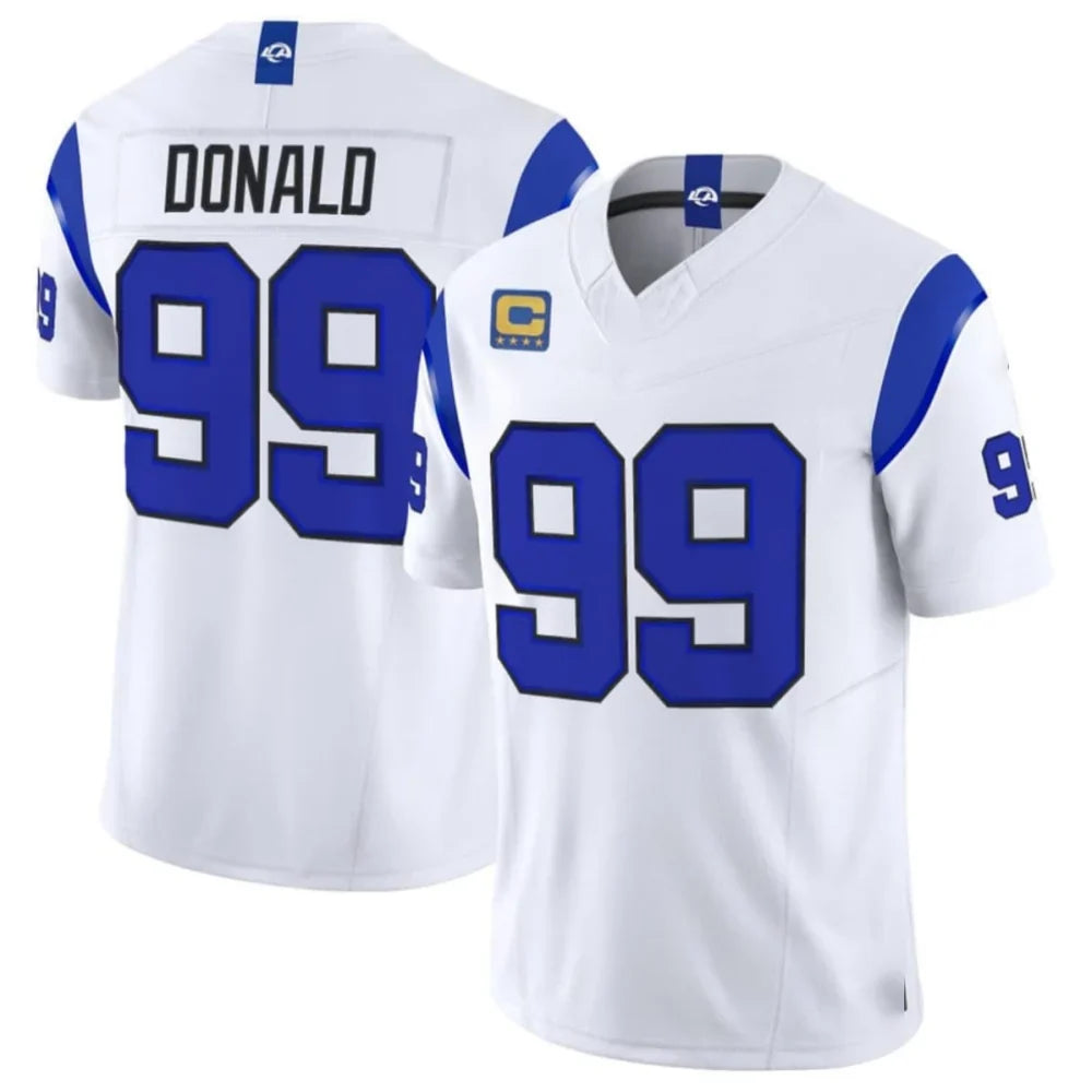 Kiarac LA.Rams #99 Aaron Donald White 2026 F.U.S.E. With 4- Star C Patch Vapor Limited Football Stitched Jersey