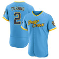 kiarac M.Brewers #2 Brice Turang Player Light Blue City Connect Home Limited Elite Stitched Jerseys