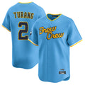 kiarac M.Brewers #2 Brice Turang Player Light Blue City Connect Home Limited Stitched Jerseys