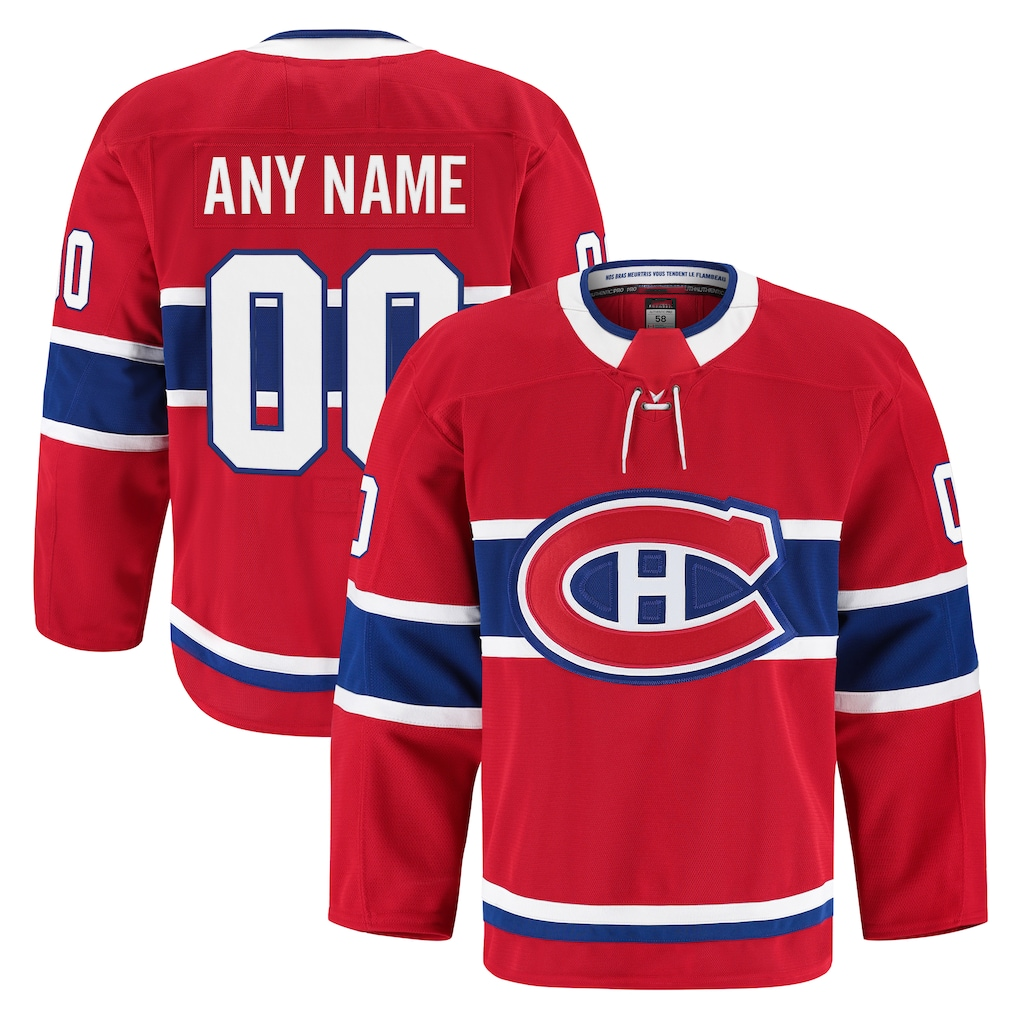 Kiarac Custom M.Canadiens Red Home Authentic Pro Jerseys