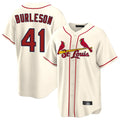kiarac St. Louis Cardinals #41 Alec Burlesona Player Cream Home Game Stitched Jerseys