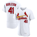 kiarac St. Louis Cardinals #41 Alec Burlesona Player White Home Limited Elite Stitched Jerseys