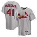 kiarac St. Louis Cardinals #41 Alec Burlesona Player Gray Home Game Stitched Jerseys